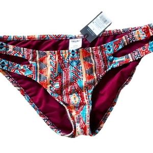 NWT Mossimo Boho Print Bikini Bottom. Size Large.